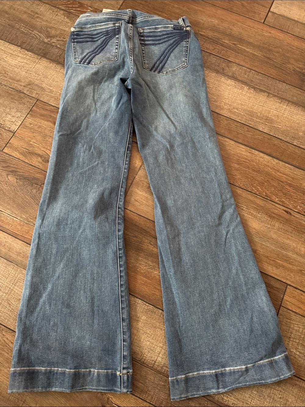 7 For All Man Kind DOJO Denim Jeans with Back Pocket Stitching - Picture 5 of 9